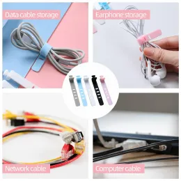 10 Pieces Straps Fastening Cable Ties Cord Organizer Tangle Free Cable Holder for Earbud Headphones