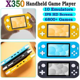 Jogadores X350 Console de videogame 3,5 '' HD IPS Screen Mini Retro Player Player 8G Console de Game Retro Retro Buildin 6800+