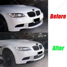 BMW 3 Serisi E90 E91 E92 E92 E93 M3 2007-2013 Araba Ön Tampon Dudak Splitter Spoiler Difüzör Koruma Parlak Siyah Aksesuarlar