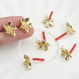 Stud Earrings Wholesale 50pcs/lot Cartoon Flowers Shape Alloy Florals Diy Jewelry Earring Accessory