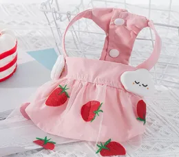 Vestidos de princesa de morango para cães para cães de animais de estimação vestido doce fino para garotas de cachorro de cachorro de cachorro fofo de cachorro