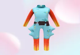 Neue Kinder Cosplay -Kostüm für Teen Jungen Mädchen Strampler Kleidung Halloween Weihnachten Kinder Jumpsuitmask Outfit Playsuit Fishstick Q6819662