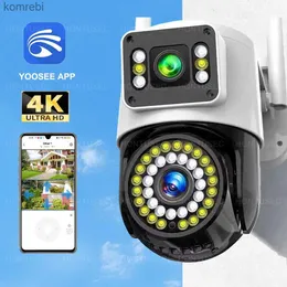 PTZ -Kameras Yoosee 4K 8MP Dual -Objektiv WiFi -Kamera 2K 4MP Dual Screen PTZ Kamera Außenwaterfische automatische Tracking -Sicherheits -WLAN -Kamera C240412