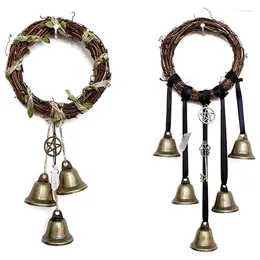 Figurine decorative Witch Bells Greath 2 pezzi Wiccan Magic Wind Chimes per la casa decorazione per la casa WiCca Forniture 12 cm Ghirlanda