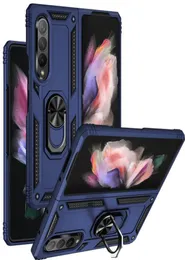 Armor Magnetic Cases For Samsung Galaxy Z Fold 3 Fold 4 5G Case Car Holder Silicon Ring Hard Cover7500945