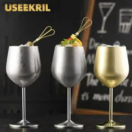 Wine Glasses 1/2/4Pcs Stainless Steel Creative Red Wine lasses Metal oblet 500Ml Champane lass Cocktail lass Bar Party Accessories L49