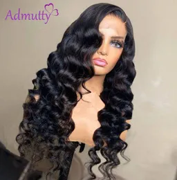 للأسود HD شفاف عميق 134136 Frontal Human Hair 4x4 Lace Closure Natural Wave شعر مستعار مسبقًا Hairline6814798