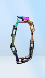 pulseira de jóias de gorjeta de luxo Cores de monograma da cadeia Bijoux de Crateurs Luxe femmes Bracelets4491180