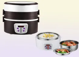 Multifunction electric Rice Cooker smart Appointment 3 Layers mini stainless steel heating cook lunch box Container Steamer 220V 28477816