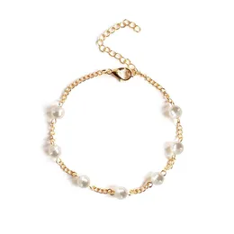 Bracciale perle al 100% per perle al 100% per le donne braccialetti bianchi a forma di patate da 6-7 mm