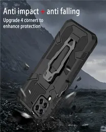 Samsung Galaxy A12 A22 A32 A42 A52 A72 A82 5G A02S M02S A03S M32 Metal Kemer Klipsi Kickstand Back Cover için Zırh geçirmez Kılıflar