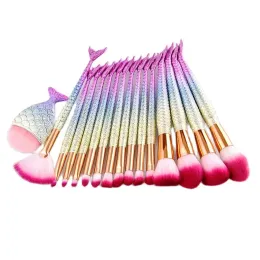 KITS SAIANTHTH 15 16 pezzi Mermaid Fishtail Matte Gradient Color Makeup Baskees Set Blue Pink Van Forma Chubby Pesce Costre