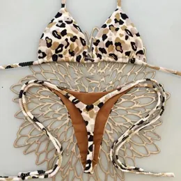 Costumi da bagno femminile elastico set di bikini set leopardo stampato a metà reggiseno ad alta vita per il pizzo di nuoto ciliegia brasiliano due per donne