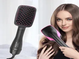 Escova de secador de cabelo um passo para os cabelos do soprador arbustos de ar elétrico Viagem de secadores de cabelo pente profissional penteado