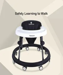 Baby Walkers Infant Shining Walker com 8 rodas carrinho preto e branco 618 meses Assistant3488959