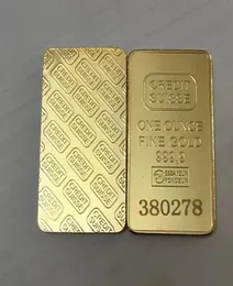 10 pezzi Credito non magnetico suisse lingot 1 oz oro bullion bar bar swiss souvenir gonete 50 x 28 mm con diverso Lase seriale5254217