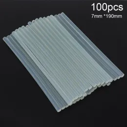 Gun 10100pcs / Los 7mm / 11mm transparent Hotmelt Gun -Kleber Sticks für Hitze Pistolenpistolenkleber DIY -Werkzeuge Reparaturlegungszubehör Reparaturzubehör