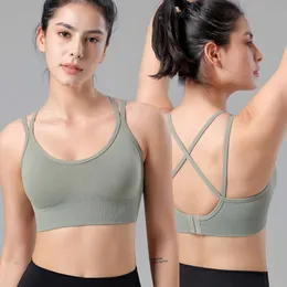 Lu Sports Bra Lemon Women's Horizontal Sport, Bras Push -up Sports, Yoga Board -level Copper Plate Fiess Top Sports Breatha Workout Yoga B