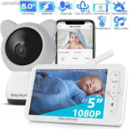شاشات الأطفال عالية الوضوح WiFi WiFi Monitor مع تطبيق 720p 720p عرض 1080 بكسل مع كاميرا الطفل مع Tilt Zoom Vision اتصال ثنائي الاتجاه 3000 مللي أمبير في الساعة بطارية