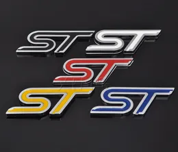 포드 세인트 로고 포커스 Fiesta Ecosport 2009 2015 Mondeo 자동차 스타일링 액세서리 8843760 용 3D 자동차 스티커 자동 엠블럼 스포츠 배지 데칼
