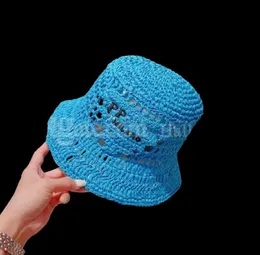 Raffia Straw Bucket Hat Designer Cap для мужчин Женщина BaseB All Caps Beanie Cacquettes Fisherman Buckets Hats Patchwork Высокое качество 4003237