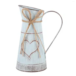 Vasos Bracket Heart Flower Arrangement Galvanized Decor Bouquet Vaso