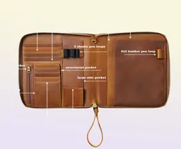 ノートパッドレザージッパー付きA5ノートブックホボニチのいとこLeuchtturm 1917 Journal Luxurious Zip Portfolio Organizer Planner7207657