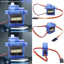 SG90 9G Micro Gear Servo محرك توجيه ثابت الجناح 180/360 درجة لطائرة طائرة هليكوبتر RC