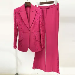 Abiti da donna blazer stella stella giuntura slim fit da un bottone pantaloni altoparlanti impostano due pezzi