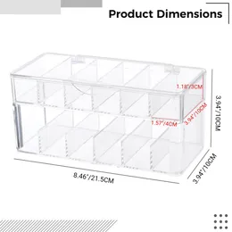 USB Cable Charger Organizer Box Double-Layer With Grids Plastic Electronic Attachment Storage Box With Lid Cable Management Box