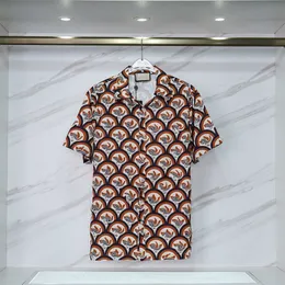 夏のメンズTシャツデザイナープリントボタンアップカーディガンルーズバージョン半袖ハワイアントップ高品質スタイリッシュなメンズスイムシャツコレクションビーチシャツサイズM-3XL＃30