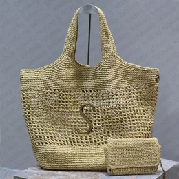 Icare Raffias Designer Bag Hand-Embroidered Straw Bag Handbag Large Capacity Tote For Women Beach Travel Summer Vacation High Quality Luxury Shoulder Shopping Bags