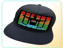 Unisex Light Up Sound Activated Baseball Cap DJ LED -blinkande hatt med löstagbar SN för Party Cosplay Masquerade 2206245202784
