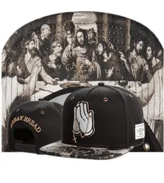 Söhne brechen Brot Gott beten Baseballkappen Toucas Gorros Hip Hop Sports Chapeu de Sol Swag Männer Frauen Snapback Hats5730901