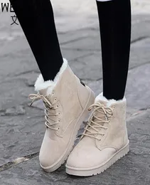 Vinterkvinnor Snöstövlar Fashion Style 2018 Solid Color Female Ankle Boots For Women Shoes Warm Bekväm Botas Mujer ST9035825880