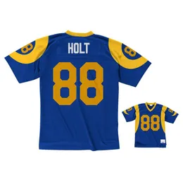 ステッチされたサッカージャージ88 Torry Holt 1999メッシュレガシーはレトロクラシックジャージーメンズ6xlを引退しました