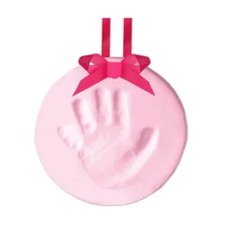 Baby-Kleinkind Handabdruck Fußabdruck ungiftiger weicher Luft trockener Tonguss Eltern-Kind Polymer Handfuß Tintenpad Fingerabdruck DIY-Modell
