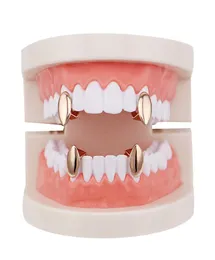 FantasticDreamer Одиночные клыки зубы Grillz 4 Цвет гладкий серебряный золото розовое золото цвета грилл зубы