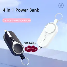 Bank Wireless Ładowanie dla iWatch Apple Watch 5 4 3 2 1 Mini Power Bank 3000 mAh Zewnętrzna bateria dla iPhone'a X Huawei Xiaomi Powerbank