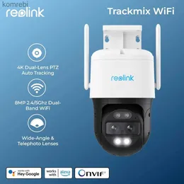 PTZ -kameror Reolink TrackMix Series WiFi 4K Outdoor Safety Camera Dual Lens Motion Tracking 8MP PTZ Camera 6x Zoom AI Human Detection IP Camera C240412