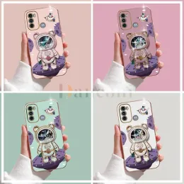 Quicksand Flight Roalating Plating Plating Phone حامل CASE لـ Motorola Moto G60 G53 G52 G60S G22 G9 PLAY G52 G42 G30 G50 G20 COVER