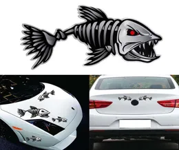 2PCSpair 4020cm Carstyling Car Sticker Skeleton Fish Bones Vinyl Decal Stickers Kajak Fiskebåt Bil Grafik Roliga klistermärken2177564