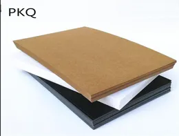 100 Blätter 350 GSM Plain Makraft Cardstock Paper 10x15cm Leere Karton braune weiße schwarze dicke Papiere für die Kartenherstellung8647072