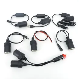 12 V DC Dual Car Papinother Lostowniczka samca Kobieta do DC 5.5x2.1 USB Type C Męska kobieta 5 V Złącze Złącze Ładowarka Lżejsza