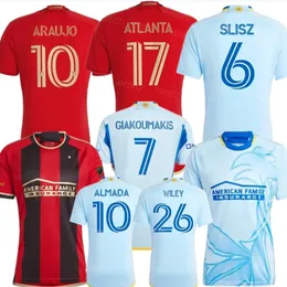 24 25 MLS Atlanta united soccer jerseys home away 2024 2025 ALMADA GIAKOUMAKIS Home Away 3rd third ARAUJO DAMM Football Shirt Men Kids Kit