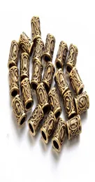 24 pezzi Top Silver Norse Vichingo Runes Chanms Resurmenti per perle per braccialetti per collana a sospensione per barba o capelli vichinghi rune kits7631111