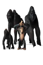 Simulering Little Gorilla Action Figure Livselike Education Kids Wild Animal Model Toy Gift Söta leksaker1481165