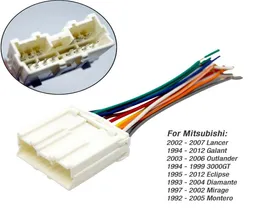 Adapter wiązki wiązki przewodów stereo samochodowych dla Mitsubishi LancergalanTlander3000gtdiamanTemirage SKU20476403145
