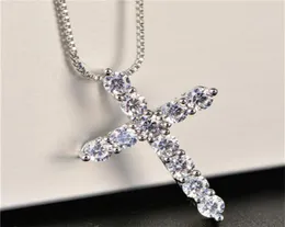 Xury Cubic Zircon Pendant Halsband 925 Sterling Silver Christian Jesus Jewelry for Women Gift A0362563821