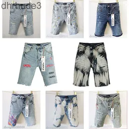 Purple Jeans Short Mens Designer Straight Holles Casual Summer Night Club Blue Women Shorts Style Luxury Patch Tyme Brand YLGP